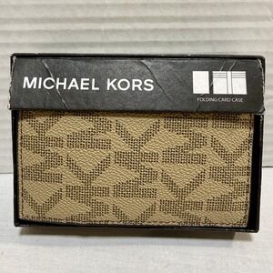Michael Kors Jet Set Men's Card Wallet‎ Camel Color Poil De Chameau Retail $88